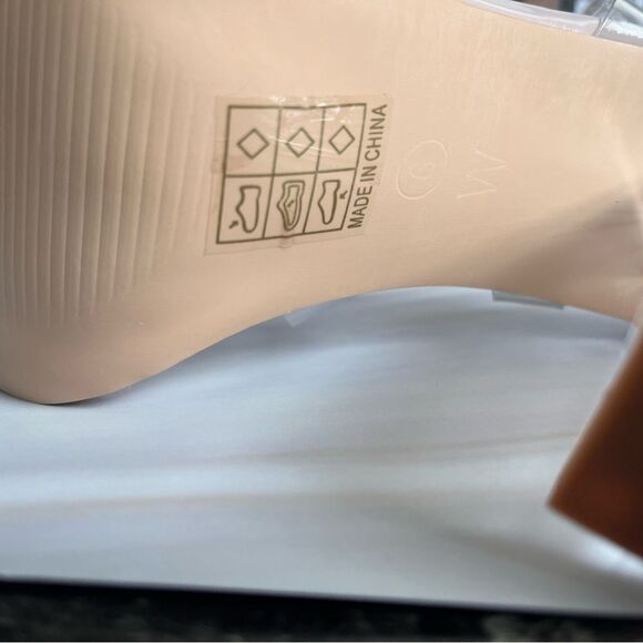 Truffle Collection Women's Clear Crystal Heeled Block Sandals Square Toe - Picture 6 of 8